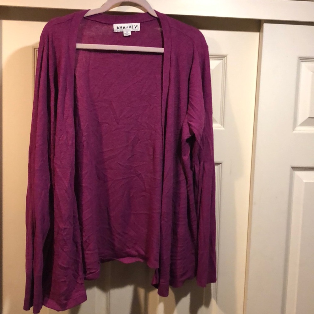 Purple cardigan size 3x